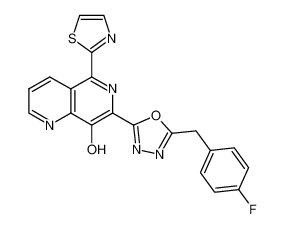 7-(5-(4-fluorobenzyl)-1,3,4-oxadiazol-2-yl)-5-(thiazol-2-yl)-1,6-naphthyridin-8-ol CAS:797787-44-1 manufacturer & supplier