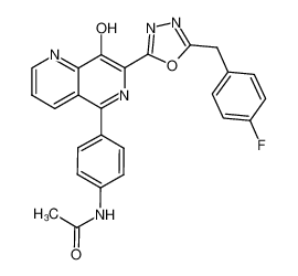 N-(4-(7-(5-(4-fluorobenzyl)-1,3,4-oxadiazol-2-yl)-8-hydroxy-1,6-naphthyridin-5-yl)phenyl)acetamide CAS:797787-46-3 manufacturer & supplier