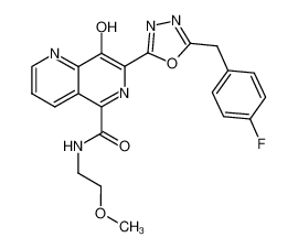 7-(5-(4-fluorobenzyl)-1,3,4-oxadiazol-2-yl)-8-hydroxy-N-(2-methoxyethyl)-1,6-naphthyridine-5-carboxamide CAS:797788-02-4 manufacturer & supplier