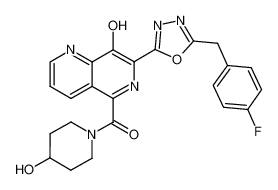 (7-(5-(4-fluorobenzyl)-1,3,4-oxadiazol-2-yl)-8-hydroxy-1,6-naphthyridin-5-yl)(4-hydroxypiperidin-1-yl)methanone CAS:797788-06-8 manufacturer & supplier