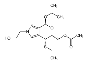 ((4R,5R,7S)-4-(ethylthio)-2-(2-hydroxyethyl)-7-isopropoxy-2,4,5,7-tetrahydropyrano[3,4-c]pyrazol-5-yl)methyl acetate CAS:797790-32-0 manufacturer & supplier