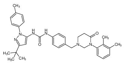 1-(3-(tert-butyl)-1-(p-tolyl)-1H-pyrazol-5-yl)-3-(4-((3-(2,3-dimethylphenyl)-4-oxotetrahydropyrimidin-1(2H)-yl)methyl)phenyl)urea CAS:797791-82-3 manufacturer & supplier