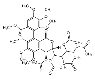 2-[(3S,4S)-4-Acetoxy-5,6,7-trimethoxy-1-oxo-3-(1,2,3,4-tetraacetoxy-butyl)-isochroman-8-yl]-3,4,5-trimethoxy-benzoic acid methyl ester CAS:79786-07-5 manufacturer & supplier