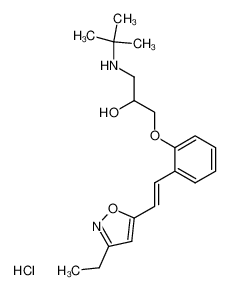 1-tert-Butylamino-3-{2-[(E)-2-(3-ethyl-isoxazol-5-yl)-vinyl]-phenoxy}-propan-2-ol; hydrochloride CAS:79798-14-4 manufacturer & supplier