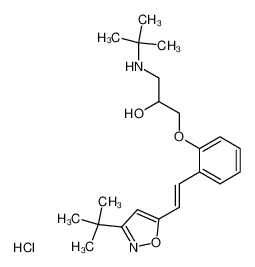 1-tert-Butylamino-3-{2-[(E)-2-(3-tert-butyl-isoxazol-5-yl)-vinyl]-phenoxy}-propan-2-ol; hydrochloride CAS:79798-16-6 manufacturer & supplier