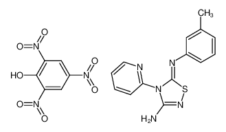 [3-Amino-4-pyridin-2-yl-4H-[1,2,4]thiadiazol-(5Z)-ylidene]-m-tolyl-amine; compound with picric acid CAS:79834-35-8 manufacturer & supplier