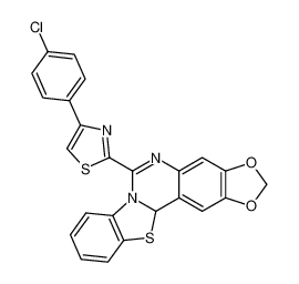 6-(4-(4-chlorophenyl)thiazol-2-yl)-12aH-benzo[4,5]thiazolo[3,2-c][1,3]dioxolo[4,5-g]quinazoline CAS:79835-23-7 manufacturer & supplier