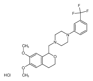 1-(6,7-Dimethoxy-isochroman-1-ylmethyl)-4-(3-trifluoromethyl-phenyl)-piperazine; hydrochloride CAS:79842-15-2 manufacturer & supplier