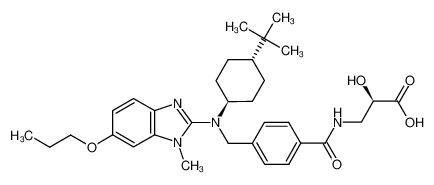 (R)-3-(4-((((1r,4R)-4-(tert-butyl)cyclohexyl)(1-methyl-6-propoxy-1H-benzo[d]imidazol-2-yl)amino)methyl)benzamido)-2-hydroxypropanoic acid CAS:798534-77-7 manufacturer & supplier