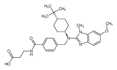 3-(4-((((1r,4r)-4-(tert-butyl)cyclohexyl)(6-methoxy-1-methyl-1H-benzo[d]imidazol-2-yl)amino)methyl)benzamido)propanoic acid CAS:798534-94-8 manufacturer & supplier