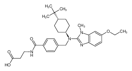 3-(4-((((1r,4r)-4-(tert-butyl)cyclohexyl)(6-ethoxy-1-methyl-1H-benzo[d]imidazol-2-yl)amino)methyl)benzamido)propanoic acid CAS:798535-15-6 manufacturer & supplier