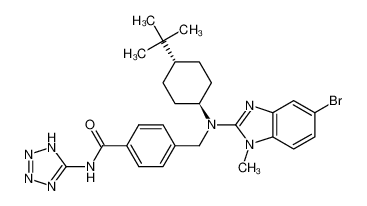 4-(((5-bromo-1-methyl-1H-benzo[d]imidazol-2-yl)((1r,4r)-4-(tert-butyl)cyclohexyl)amino)methyl)-N-(1H-tetrazol-5-yl)benzamide CAS:798535-73-6 manufacturer & supplier