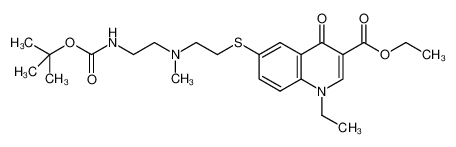 6-({2-[[2-({[(1,1-dimethylethyl)oxy]carbonyl}amino)ethyl](methyl)amino]ethyl}thio)-1-ethyl-4-oxo-1,4-dihydro-3-quinolinecarboxylic acid ethyl ester CAS:798545-38-7 manufacturer & supplier