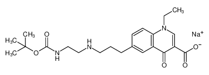 sodium 6-(3-((2-((tert-butoxycarbonyl)amino)ethyl)amino)propyl)-1-ethyl-4-oxo-1,4-dihydroquinoline-3-carboxylate CAS:798545-61-6 manufacturer & supplier