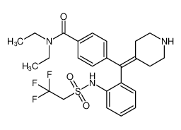 N,N-diethyl-4-(piperidin-4-ylidene(2-((2,2,2-trifluoroethyl)sulfonamido)phenyl)methyl)benzamide CAS:798549-45-8 manufacturer & supplier