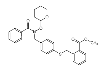 2-(4-{[benzoyl-(tetrahydro-pyran-2-yloxy)-amino]-methyl}-phenylsulfanylmethyl)-benzoic acid methyl ester CAS:798555-89-2 manufacturer & supplier