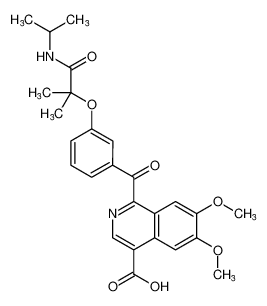 1-(3-((1-(isopropylamino)-2-methyl-1-oxopropan-2-yl)oxy)benzoyl)-6,7-dimethoxyisoquinoline-4-carboxylic acid CAS:798564-11-1 manufacturer & supplier