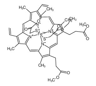 Fe(III)(protoporphyrin IX dimethyl ester)(thioglycolate ethyl ester)2(1-) CAS:79863-79-9 manufacturer & supplier