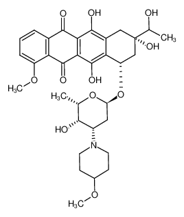 (8S,10S)-6,8,11-trihydroxy-10-(((2R,4S,5S,6S)-5-hydroxy-4-(4-methoxypiperidin-1-yl)-6-methyltetrahydro-2H-pyran-2-yl)oxy)-8-(1-hydroxyethyl)-1-methoxy-7,8,9,10-tetrahydrotetracene-5,12-dione CAS:79867-77-9 manufacturer & supplier