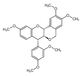 (6aS,7R,12aR)-6a,12a-trans-6a,7-trans-2,3,10-trimethoxy-7-(2,4-dimethoxyphenyl)-5,6a,7,12a-tetrahydro-(1)benzopyrano-(3,2-c)(2)benzopyran CAS:79875-56-2 manufacturer & supplier