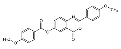 4-Methoxy-benzoic acid 2-(4-methoxy-phenyl)-4-oxo-4H-benzo[d][1,3]oxazin-6-yl ester CAS:79877-08-0 manufacturer & supplier