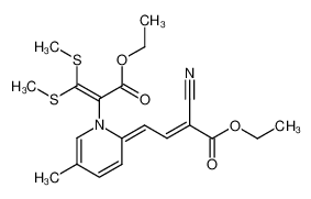 (E)-2-Cyano-4-[1-(1-ethoxycarbonyl-2,2-bis-methylsulfanyl-vinyl)-5-methyl-1H-pyridin-(2E)-ylidene]-but-2-enoic acid ethyl ester CAS:79917-96-7 manufacturer & supplier