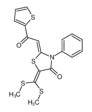 5-(Bis-methylsulfanyl-methylene)-2-[2-oxo-2-thiophen-2-yl-eth-(E)-ylidene]-3-phenyl-thiazolidin-4-one CAS:79923-14-1 manufacturer & supplier