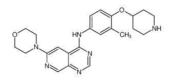 N-(3-methyl-4-(piperidin-4-yloxy)phenyl)-6-morpholinopyrido[3,4-d]pyrimidin-4-amine CAS:799242-52-7 manufacturer & supplier