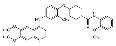 4-(4-((6,7-dimethoxyquinazolin-4-yl)amino)-2-methylphenoxy)-N-(2-methoxyphenyl)piperidine-1-carboxamide CAS:799242-98-1 manufacturer & supplier