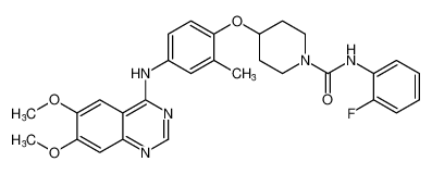 4-(4-((6,7-dimethoxyquinazolin-4-yl)amino)-2-methylphenoxy)-N-(2-fluorophenyl)piperidine-1-carboxamide CAS:799242-99-2 manufacturer & supplier