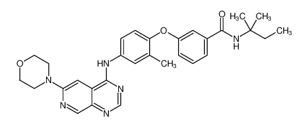 3-(2-methyl-4-((6-morpholinopyrido[3,4-d]pyrimidin-4-yl)amino)phenoxy)-N-(tert-pentyl)benzamide CAS:799243-30-4 manufacturer & supplier