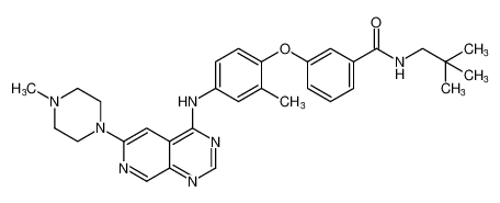 3-(2-methyl-4-((6-(4-methylpiperazin-1-yl)pyrido[3,4-d]pyrimidin-4-yl)amino)phenoxy)-N-neopentylbenzamide CAS:799243-45-1 manufacturer & supplier