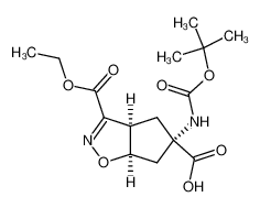 (+)-(3aR,5S,6aR)-5-tert-butoxycarbonylamino-4,5,6,6a-tetrahydro-3aH-cyclopenta[d]isoxazole-3,5-dicarboxylic acid 3-ethyl ester CAS:799243-67-7 manufacturer & supplier