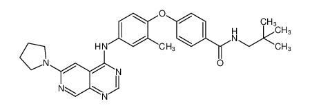 4-(2-methyl-4-((6-(pyrrolidin-1-yl)pyrido[3,4-d]pyrimidin-4-yl)amino)phenoxy)-N-neopentylbenzamide CAS:799243-85-9 manufacturer & supplier