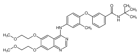 3-(4-((6,7-bis(2-methoxyethoxy)quinazolin-4-yl)amino)-2-methylphenoxy)-N-(tert-butyl)benzamide CAS:799245-34-4 manufacturer & supplier