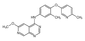 6-methoxy-N-(3-methyl-4-((6-methylpyridin-3-yl)oxy)phenyl)pyrido[3,4-d]pyrimidin-4-amine CAS:799245-45-7 manufacturer & supplier