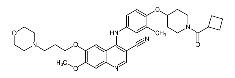 4-((4-((1-(cyclobutanecarbonyl)piperidin-4-yl)oxy)-3-methylphenyl)amino)-7-methoxy-6-(3-morpholinopropoxy)quinoline-3-carbonitrile CAS:799245-84-4 manufacturer & supplier