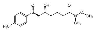 (S)-5-hydroxy-N-methoxy-N-methyl-6-((S)-p-tolylsulfinyl)hexanamide CAS:799247-38-4 manufacturer & supplier