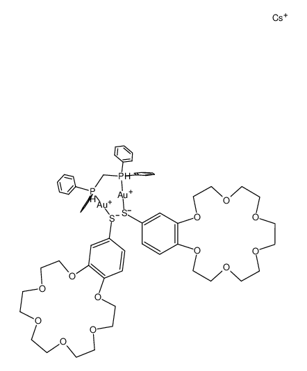 [(bis(diphenylphosphino)methane)(Au(4'-mercaptobenzo-18-crown-6))2Cs](1+) CAS:799248-47-8 manufacturer & supplier