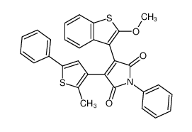 3-(2-Methoxy-benzo[b]thiophen-3-yl)-4-(2-methyl-5-phenyl-thiophen-3-yl)-1-phenyl-pyrrole-2,5-dione CAS:799249-02-8 manufacturer & supplier