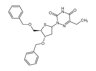 2-((4S,5R)-4-(benzyloxy)-5-((benzyloxy)methyl)tetrahydrothiophen-2-yl)-6-ethyl-1,2,4-triazine-3,5(2H,4H)-dione CAS:799249-51-7 manufacturer & supplier