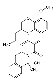 6-(1,1-dimethyl-1,2,3,4-tetrahydroisoquinoline-2-carbonyl)-10-methoxy-3-propyl-2,3-dihydro-5H-[1,4]oxazino[2,3,4-ij]quinolin-5-one CAS:799272-33-6 manufacturer & supplier