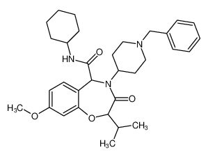 4-(1-benzylpiperidin-4-yl)-N-cyclohexyl-2-isopropyl-8-methoxy-3-oxo-2,3,4,5-tetrahydrobenzo[f][1,4]oxazepine-5-carboxamide CAS:799281-68-8 manufacturer & supplier