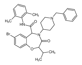 4-(1-benzylpiperidin-4-yl)-7-bromo-N-(2,6-dimethylphenyl)-2-isopropyl-3-oxo-2,3,4,5-tetrahydrobenzo[f][1,4]oxazepine-5-carboxamide CAS:799282-60-3 manufacturer & supplier