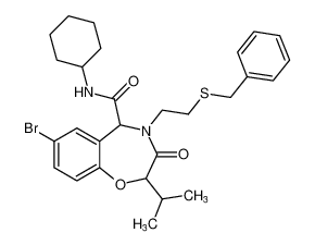 4-(2-(benzylthio)ethyl)-7-bromo-N-cyclohexyl-2-isopropyl-3-oxo-2,3,4,5-tetrahydrobenzo[f][1,4]oxazepine-5-carboxamide CAS:799282-67-0 manufacturer & supplier