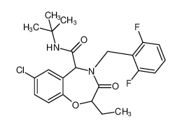 N-(tert-butyl)-7-chloro-4-(2,6-difluorobenzyl)-2-ethyl-3-oxo-2,3,4,5-tetrahydrobenzo[f][1,4]oxazepine-5-carboxamide CAS:799283-13-9 manufacturer & supplier