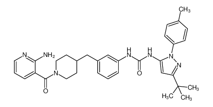 1-(3-((1-(2-aminonicotinoyl)piperidin-4-yl)methyl)phenyl)-3-(3-(tert-butyl)-1-(p-tolyl)-1H-pyrazol-5-yl)urea CAS:799284-36-9 manufacturer & supplier