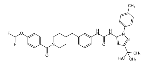 1-(3-(tert-butyl)-1-(p-tolyl)-1H-pyrazol-5-yl)-3-(3-((1-(4-(difluoromethoxy)benzoyl)piperidin-4-yl)methyl)phenyl)urea CAS:799285-08-8 manufacturer & supplier