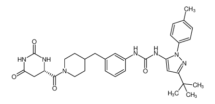 (S)-1-(3-(tert-butyl)-1-(p-tolyl)-1H-pyrazol-5-yl)-3-(3-((1-(2,6-dioxohexahydropyrimidine-4-carbonyl)piperidin-4-yl)methyl)phenyl)urea CAS:799285-94-2 manufacturer & supplier