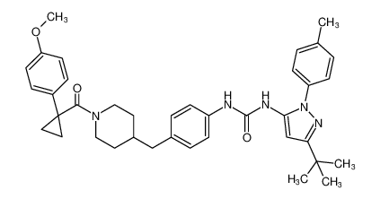 1-(3-(tert-butyl)-1-(p-tolyl)-1H-pyrazol-5-yl)-3-(4-((1-(1-(4-methoxyphenyl)cyclopropane-1-carbonyl)piperidin-4-yl)methyl)phenyl)urea CAS:799286-24-1 manufacturer & supplier